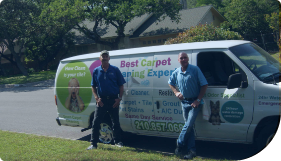 Two man standing Infront of a car