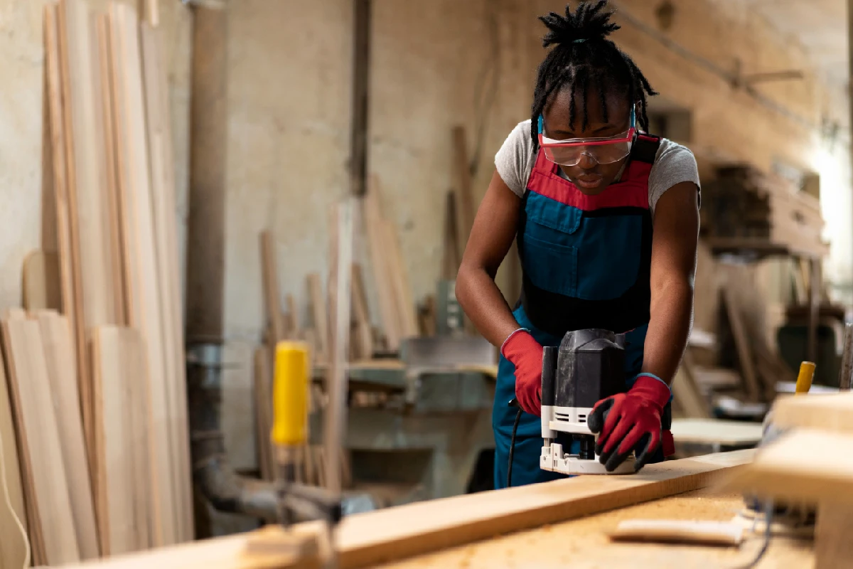 Wood framing construction for a building